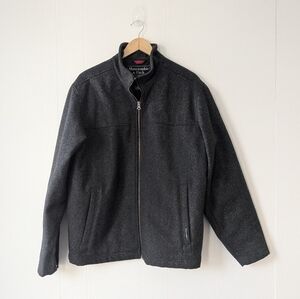 Men's Abercrombie & Fitch Wool Blend Coat Jacket Size L Large Grey Classic